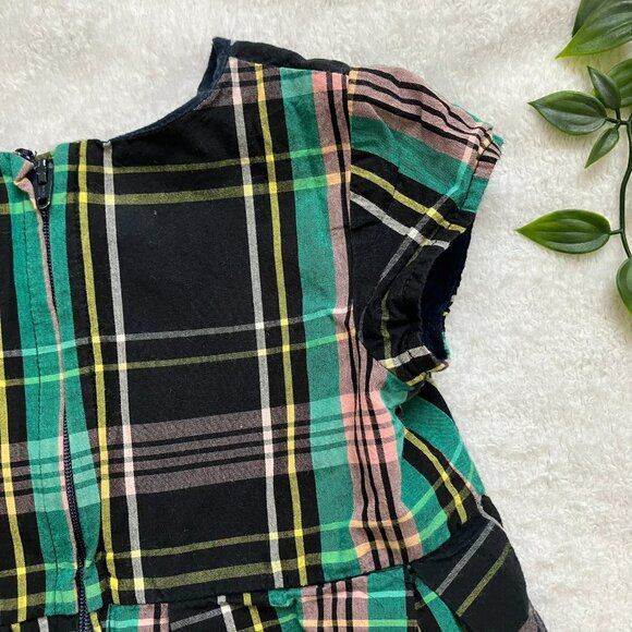 Joe Fresh Toddler Baby Dress 12-18M | EUC Plaid 100% Cotton Short Sleeve Pleated - Picture 13 of 15